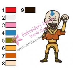 Aang Avatar The Last Airbender Embroidery Design 06